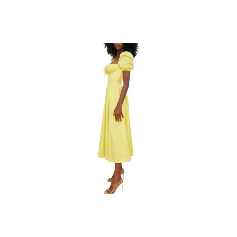 HOUSE OF CB Short Sleeved Dress Women's Yellow-4