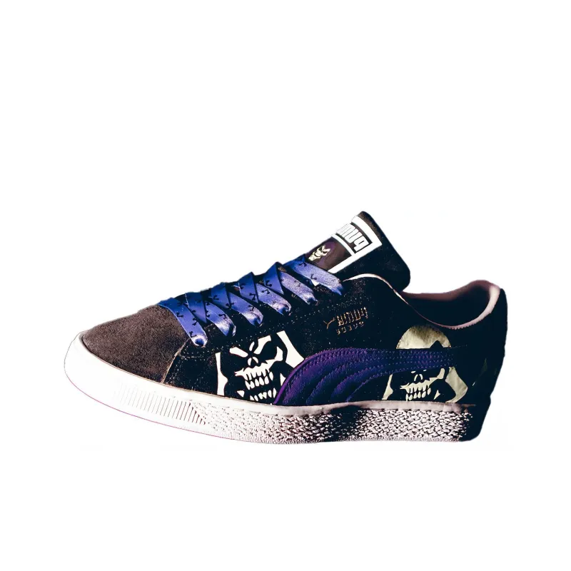 Revelation x PUMA Clyde 'Skeletor' Anti Slip Wear Resistant Low Top Skateboard Shoes Men's Black White-0