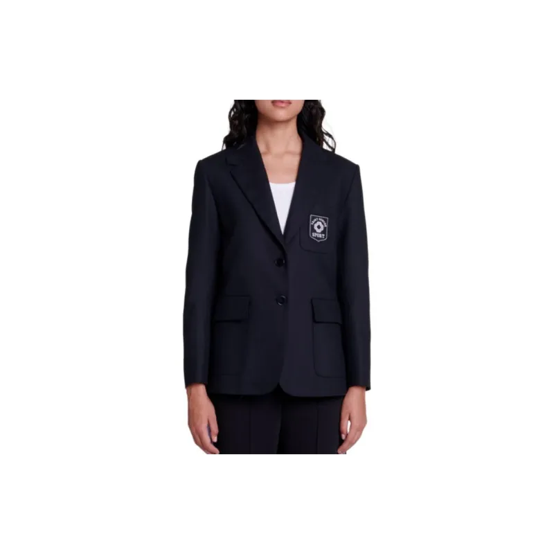 Maje Logo embroidered Blazer-1