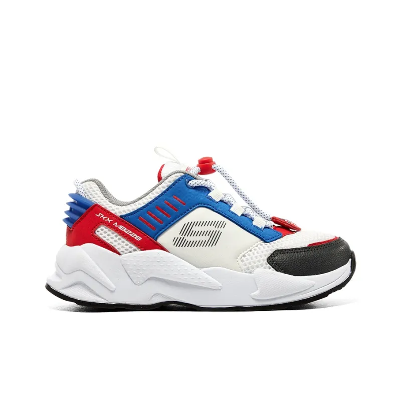 Skechers Ultrasurge Anti Kick And Wear Resistant Low Top Kids' Running Shoes Red Blue White Teenagers-1