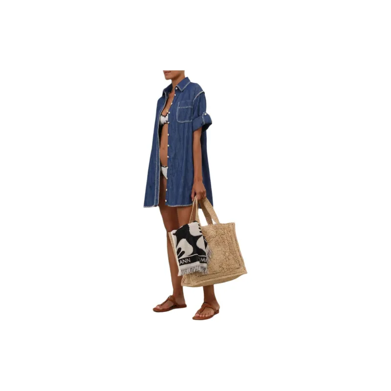 Zimmermann Denim Mini Shirt Dress-4
