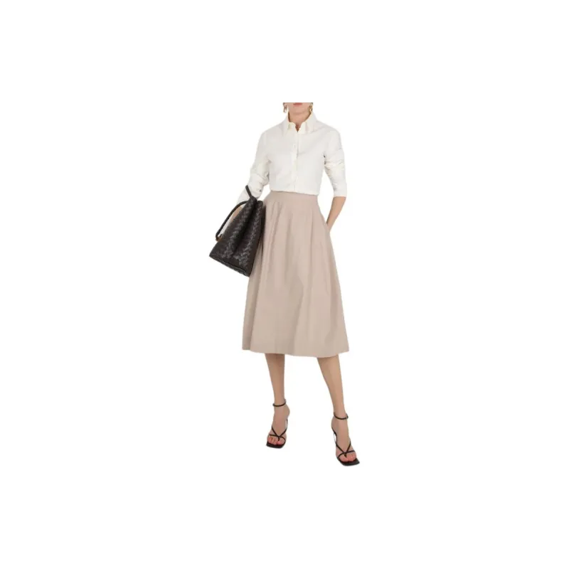Chloe Casual Long Skirt Women's Khaki-2