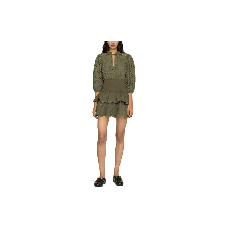 Maje Long Sleeved Dresses Women's Khaki-1