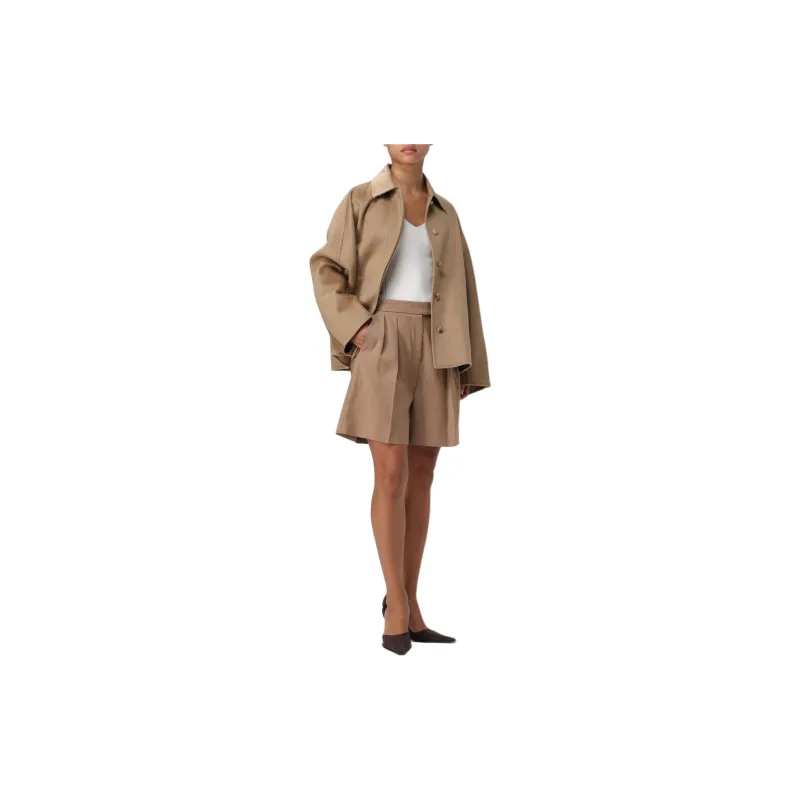MaxMara Jessica Pleat Detailed Shorts-3