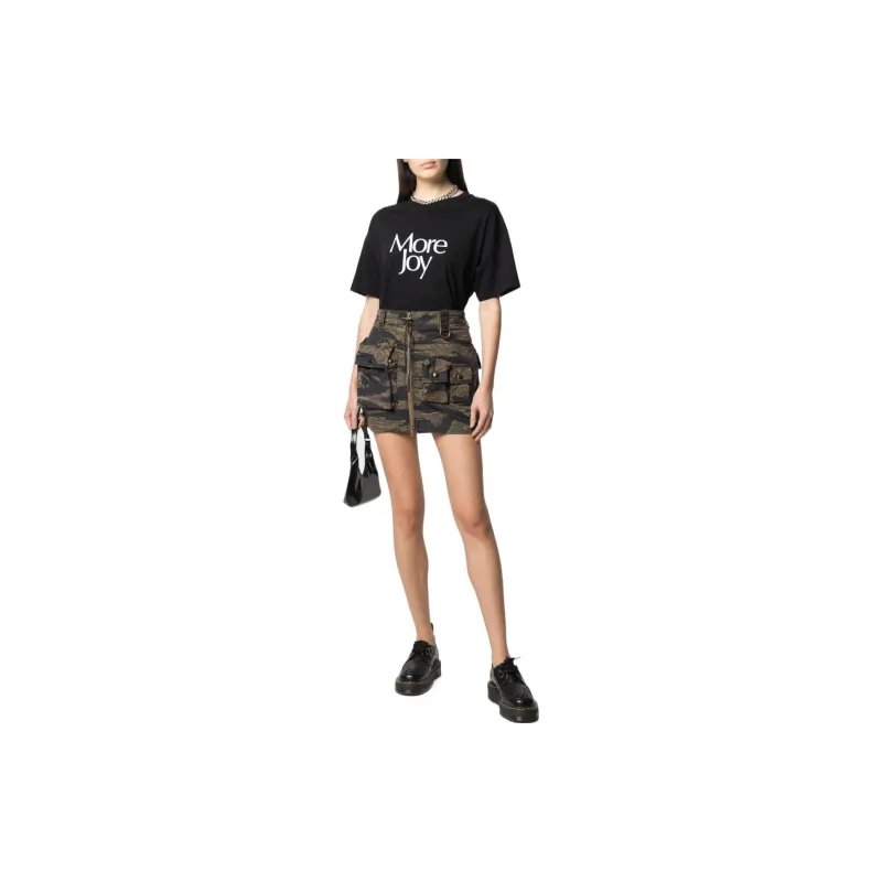 DIESEL Casual Short Skirts Women's Army Green-1