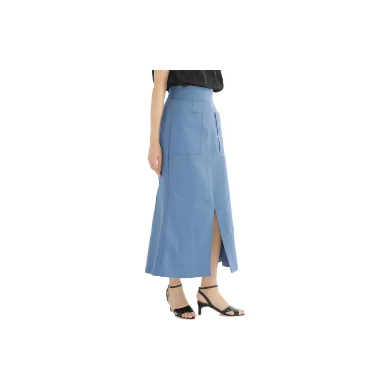 Beams Casual Long Skirts Women's Blue-3