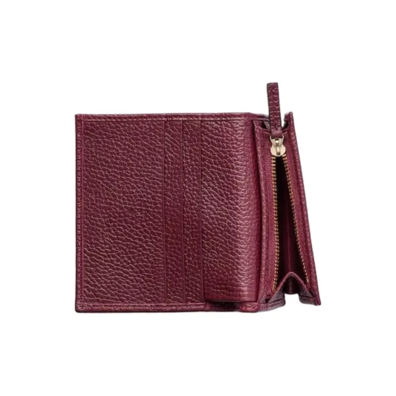 GUCCI Jackie 1961 Leather Wallet Women's Red-4