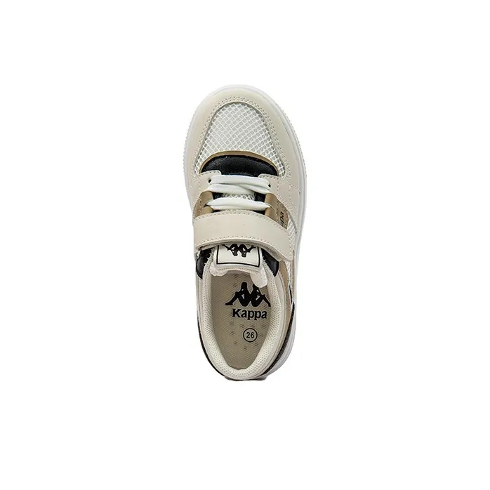 KAPPA KIDS Slip Resistant Breathable Lightweight Low Top Kids' Skateboarding Shoes Beige White Brown Kids'-3