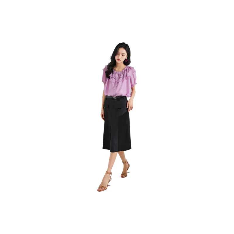 VILAN Shirt Women's Raspberry Purple-1