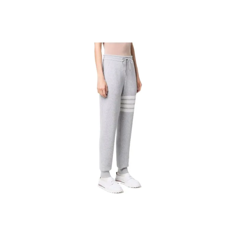 THOM BROWNE Knitted Sweatpants Women's Gray-3