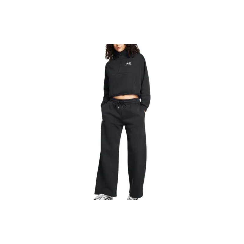 Under Armour Icon Fleece Oversized ½ Zip Sweatshirt Women's Black-2