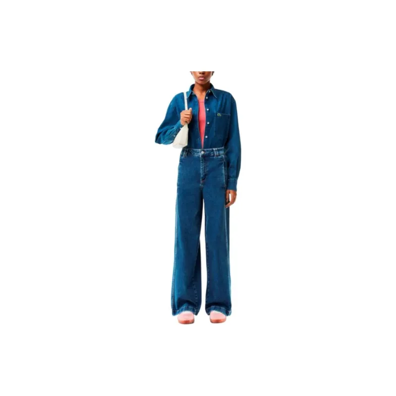 LACOSTE Logo appliqué Denim Shirt-1