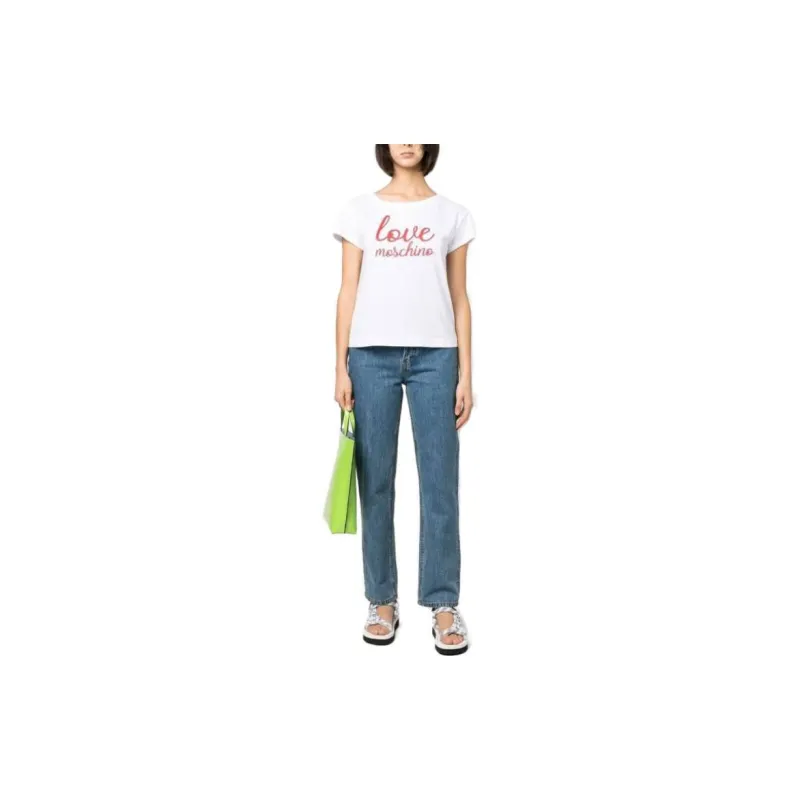 LOVE MOSCHINO Logo print Short sleeve T shirt-2