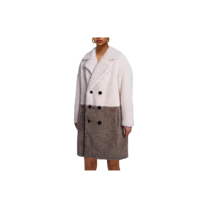Self portrait Coats Women's White & Gray-1