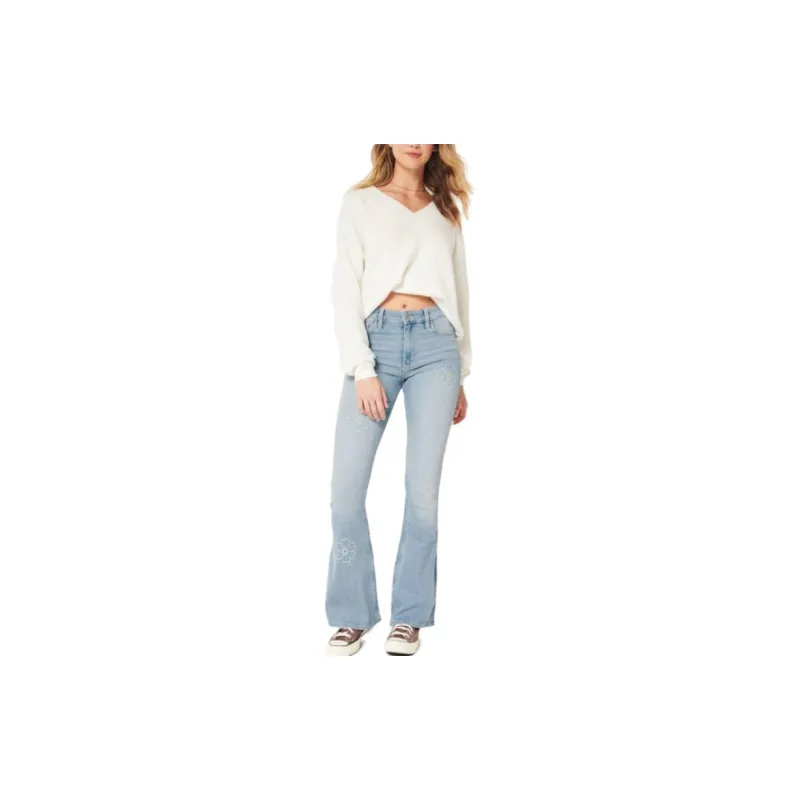 Hollister Jeans Women's Light-Coloured Wash-2