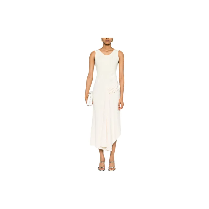 Victoria Beckham Sleeveless Asymmetric Midi Dress-1