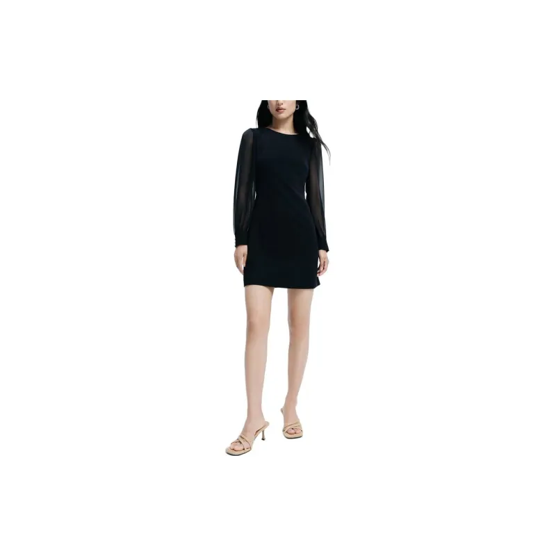 JZ. ANNAKRO Long Sleeved Dresses Women's Dark Blue-1