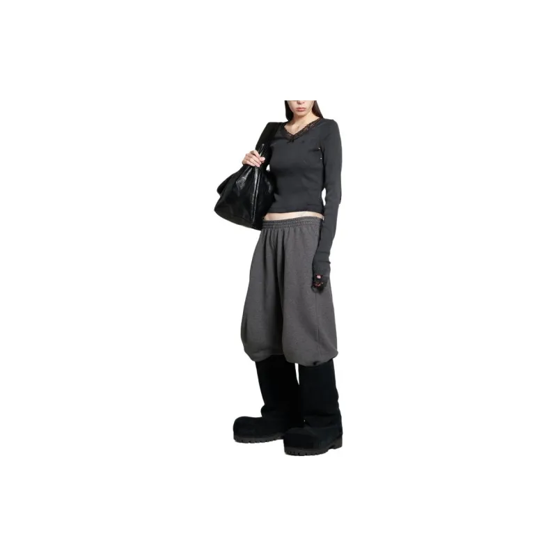 Balenciaga Women's Distressed Lingerie Top Black-3