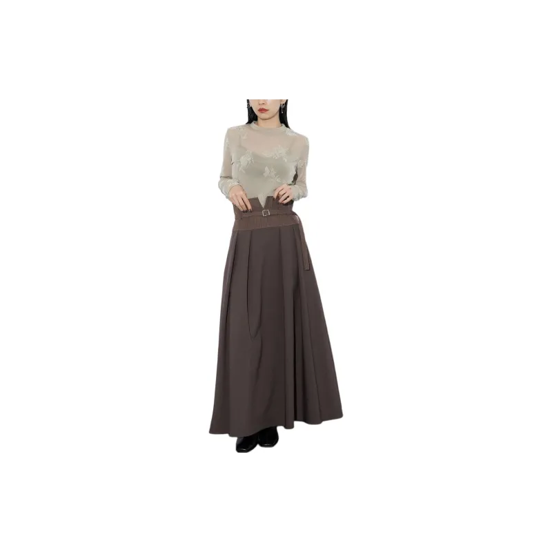 UNITED TOKYO Casual Long Skirts Women's Brown-2