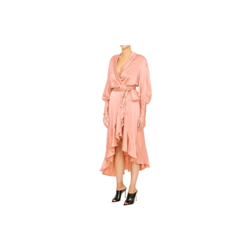 Zimmermann Asymmetric Ruffled Midi Dress-2