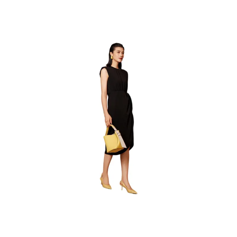 BBLLUUEE Sleeveless Dress Women's Ink Black-1