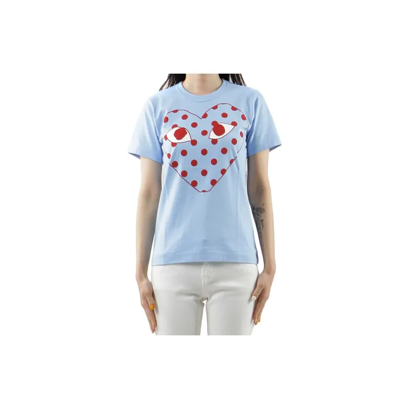 CDG Play T Shirts Women's Blue-1