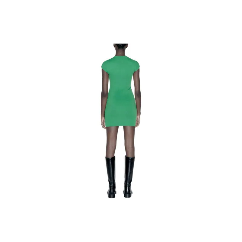 ZARA Short-Sleeved Dresses Women's Green-2