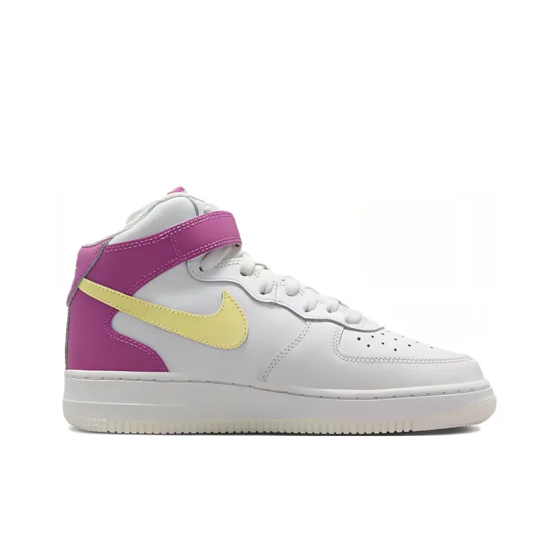 Nike Air Force 1 Mid LE GS Citron Fuchsia-1