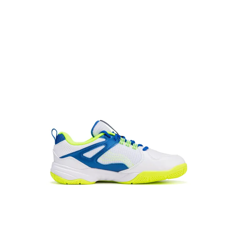 LiNing Sound Waves Anti Slip Wear Resistant Badminton Shoes White Blue Kids'-1