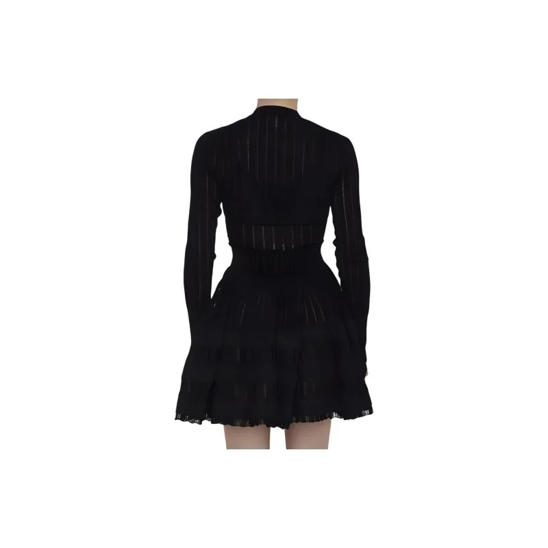 Alaia Crinoline Cropped Knitted Cardigan-2