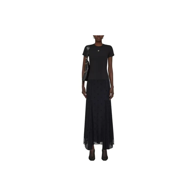Givenchy Pleated Tulle Midi Skirt-1