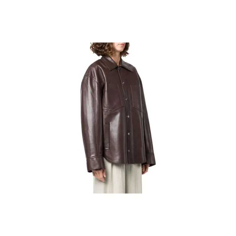 NANUSHKA Leather Jackets Women's Brown-2