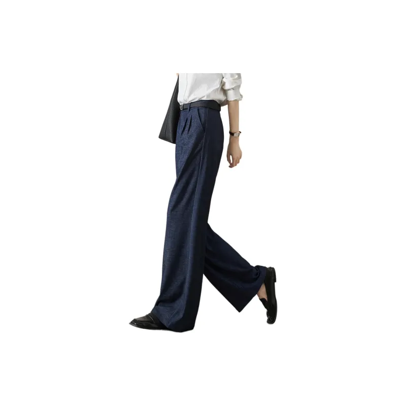 Mo Han Yi Mei Casual Pants Women's Dark Blue-2