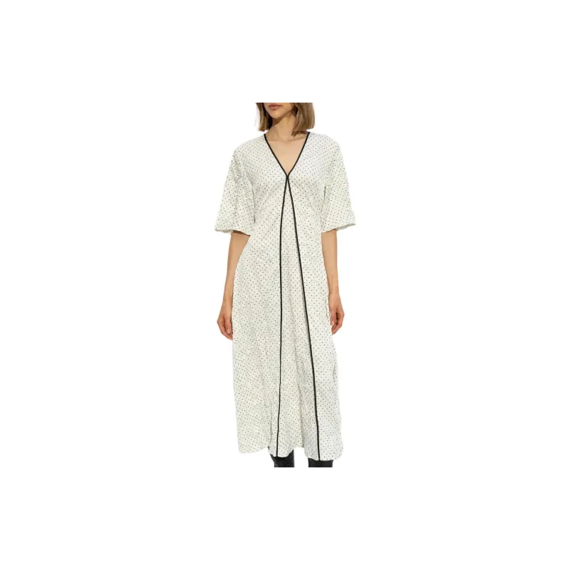 GANNI Polka Dot Patterned Midi Dress-2