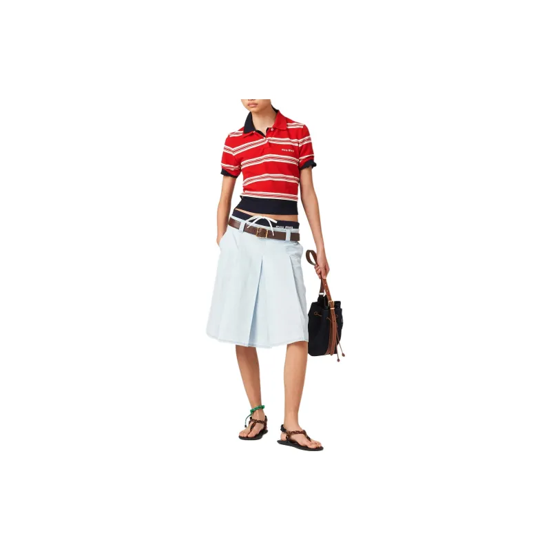 MIU MIU Polo Shirts Women's Red-1