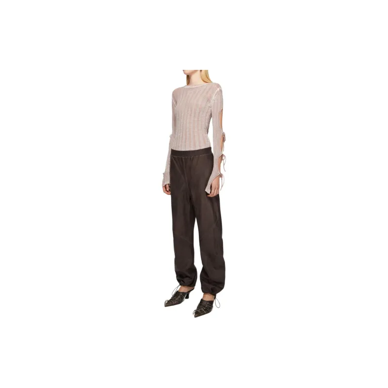 Acne Studios SS24 Casual Pants Women's Brown-2