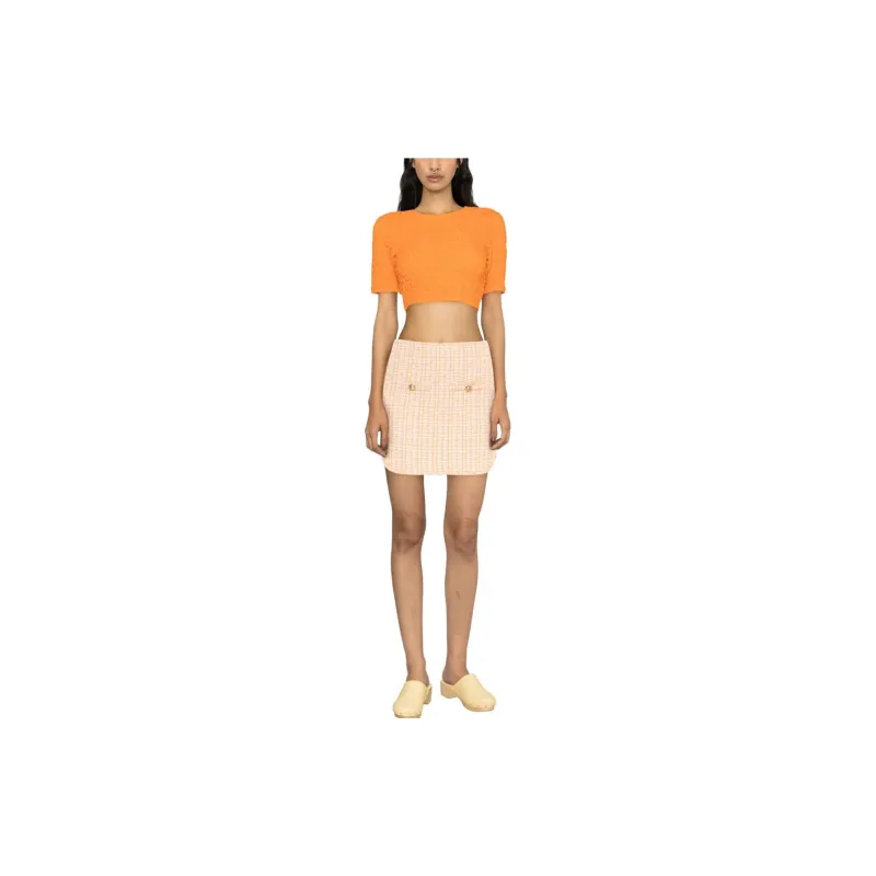 Maje Casual Short Skirts Women's Carrot Orange-2