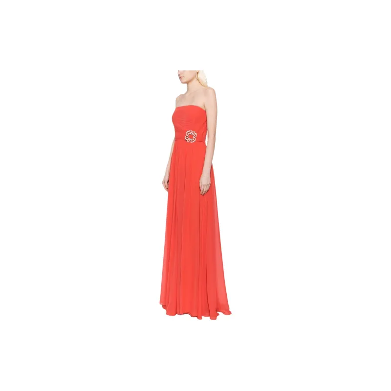 ELIE SAAB Crystal embellished Strapless Silk Gown-3