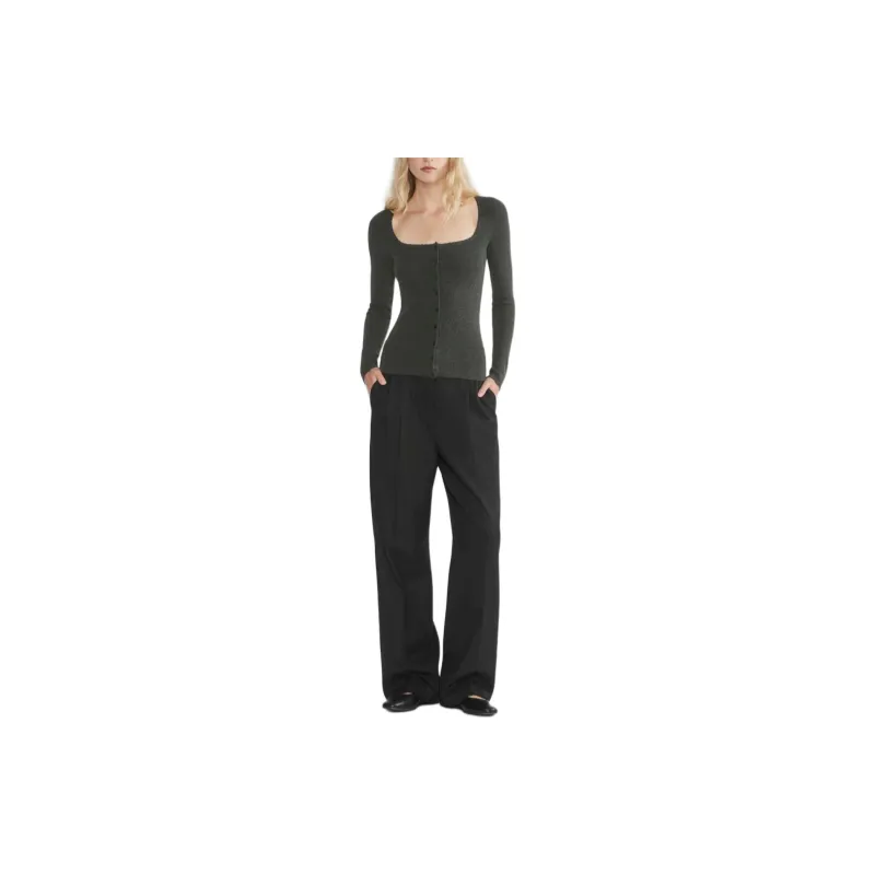 ARITZIA Wilfred Lafleur Cardigan Knitwear Women's Heather Charcoal/Stone Phoebe Zhennan Charcoal-1