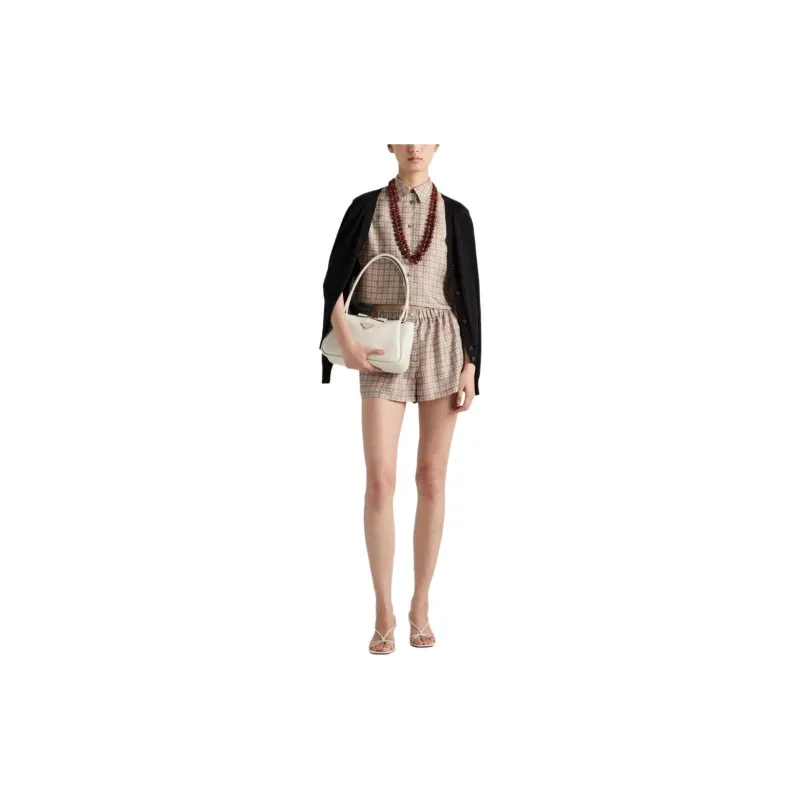 PRADA SS24 Shirt Women's Camel Brown-1