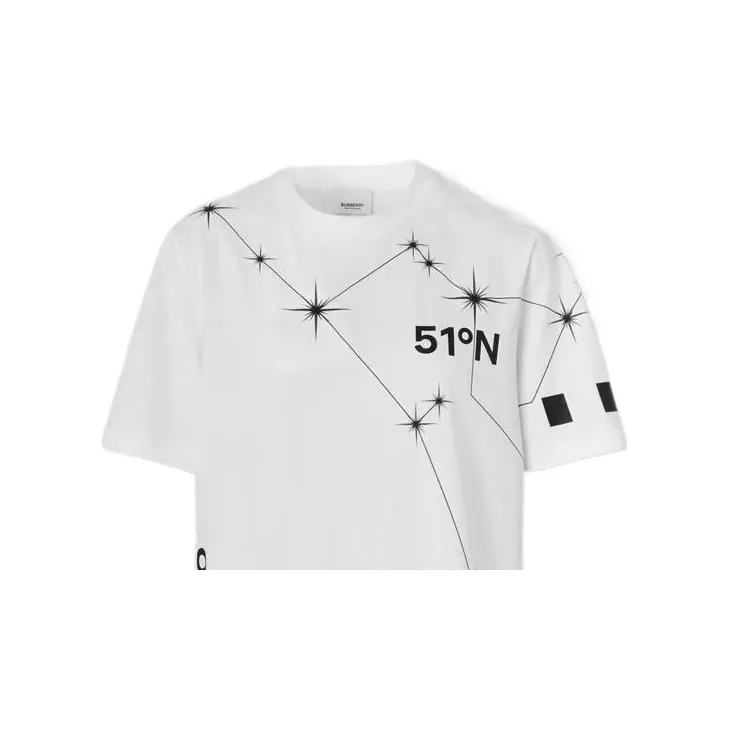 Burberry Constellation Print T shirt White-5