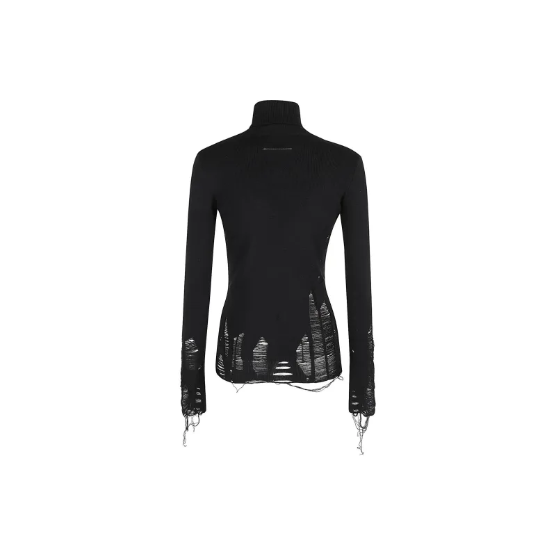 MM6 Maison Margiela Distressed Roll Neck Jumper-1