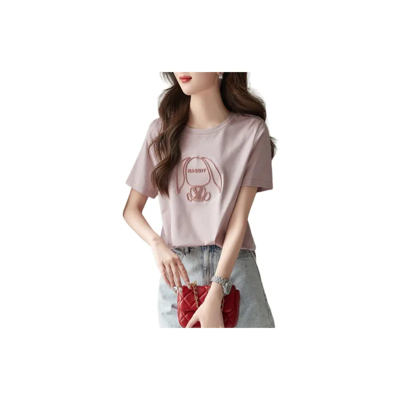 【dme】 T Shirt Women's Pink Purple-2