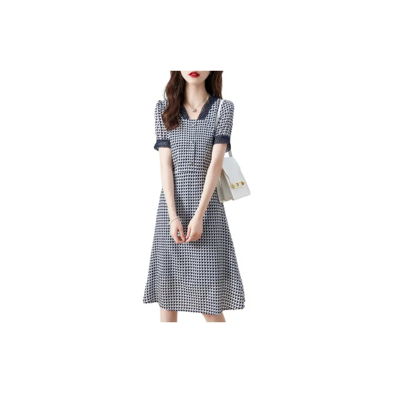 XWI Short Sleeved Dress Women's Navy Blue-2