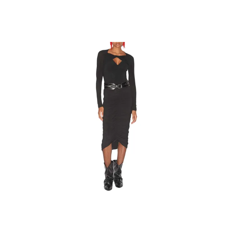 ISABEL MARANT Ruched Midi Skirt-1