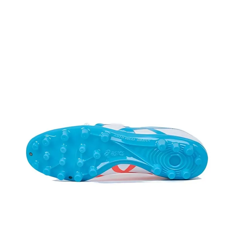 Asics Ds Light Club AG Rubber Short Studs Anti Slip Wear Resistant Soccer Shoes Men's White Blue-3