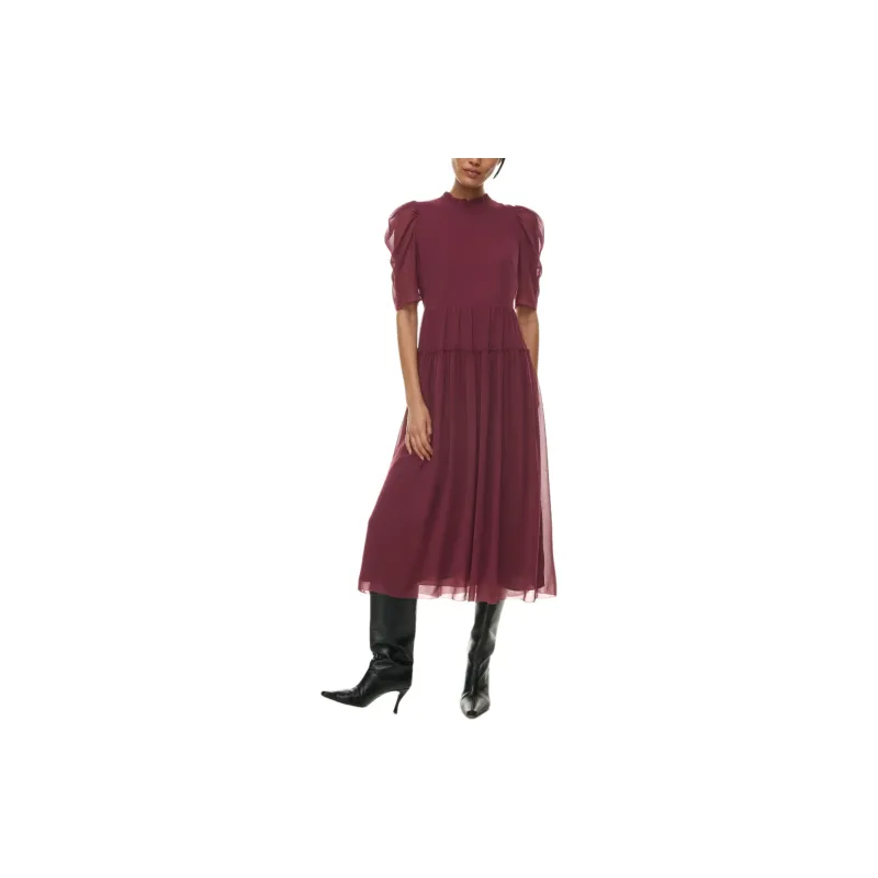 ARITZIA Wilfred Parlour Dress Short-Sleeved Dresses Women's Spiced Burgundy-2