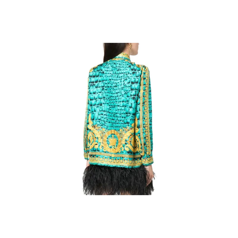 VERSACE Barocco-Printed Button-Up Shirt-2