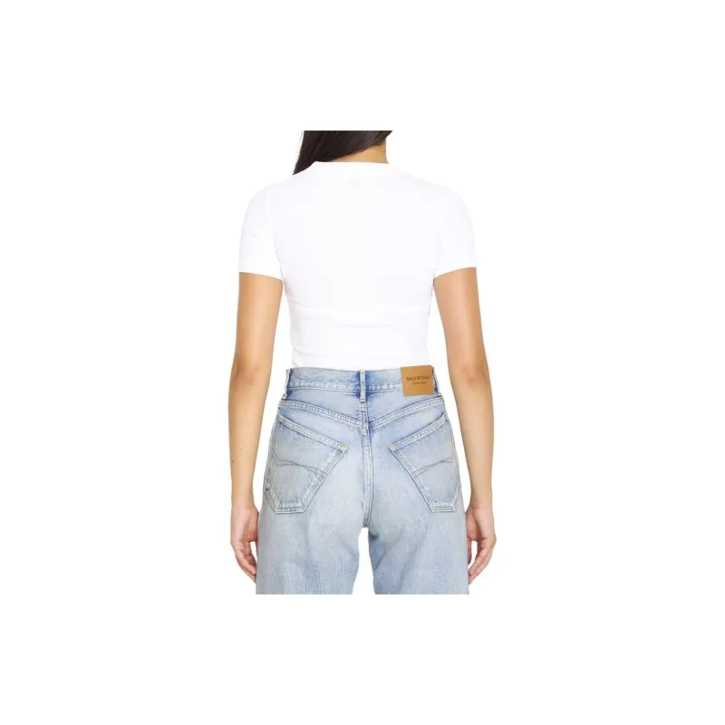 Balenciaga T Shirt Regular Fit Women's White-2