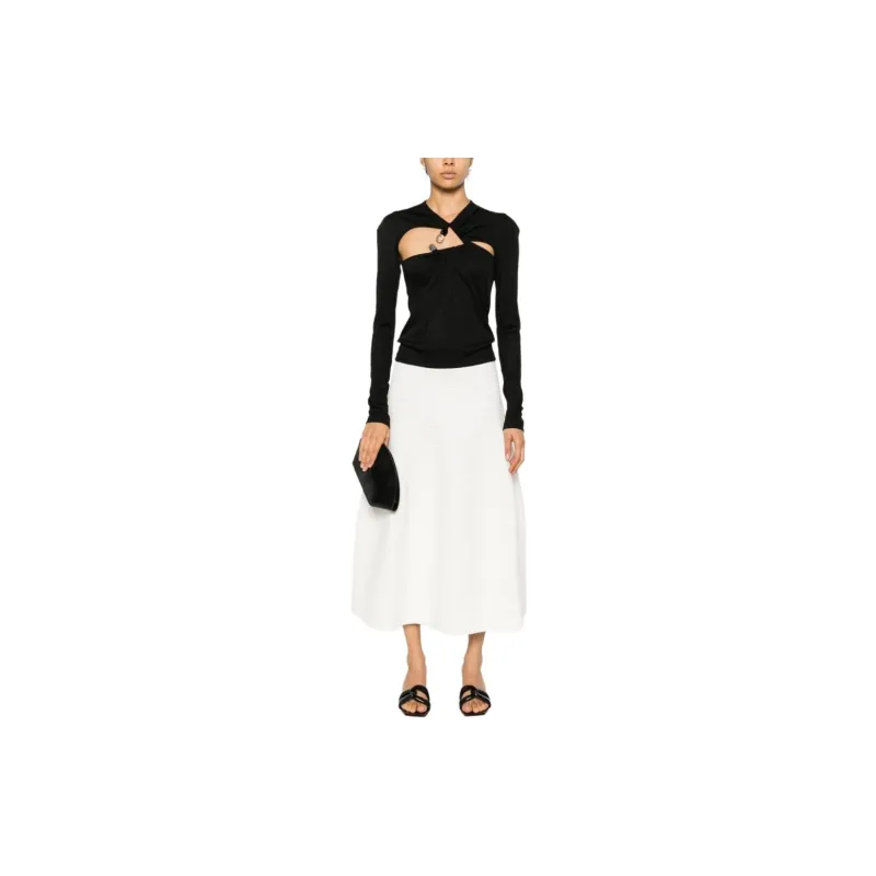 Christopher Esber Tri Crystal-stone Long-sleeve Top-1